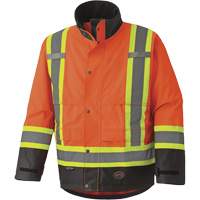 5400 Veste de s&eacute;curit&eacute; imperm&eacute;able 300D Trilobal antid&eacute;chirure, Polyester, Noir/Orange haute visibilit&eacute;, Petit FMT Sales Ltd