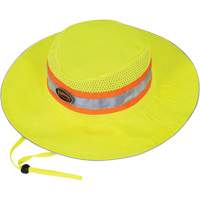 279 Ranger's Hat with Strap, High Visibility Lime-Yellow, Polyester FMT Sales Ltd
