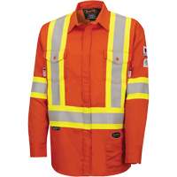 7743 Chemise de s&eacute;curit&eacute; ignifug&eacute;e FR-Tech, Petit, Orange haute visibilit&eacute; FMT Sales Ltd