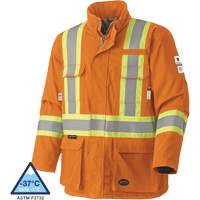 5533 Flame-Resistant Safety Parka, Small, High Visibility Orange, 58 cal/cm² FMT Sales Ltd