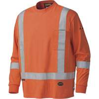 339SFA Chemise de s&eacute;curit&eacute; &agrave; manches longues ignifuge, Petit, Orange haute visibilit&eacute; FMT Sales Ltd