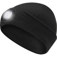 5678 Tuque en tricot avec lampe frontale &agrave; DEL, Doublure en Molleton, Taille unique, Noir FMT Sales Ltd