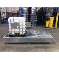 Steel Ultra-Twin IBC Spill Pallet&reg;, 370 US gal. Spill Capacity, 103.8" x 26.8" x 51.1" FMT Sales Ltd
