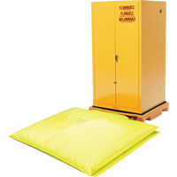 Single Drum Ultra-Safety Cabinet Bladder System&reg;, 37.8" L x 37.8" W x 6.3" H, 1500 lbs. Load Capacity FMT Sales Ltd