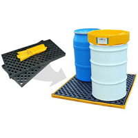 4-Drum Flexible Ultra-Spill Deck&reg; Bladder System, 110 US gal. Spill Capacity, 51" x 48" x 5" FMT Sales Ltd