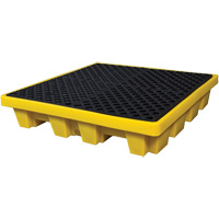 Ultra-Spill Pallet emboitable, 4 barils, Capacit&eacute; de d&eacute;versement 66 gal. US, 51" x 51" x 10" FMT Sales Ltd
