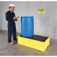Ultra-Spill Pallet flexible, 2 barils, Capacit&eacute; de d&eacute;versement 66 gal. US, 48" x 24" x 14" FMT Sales Ltd
