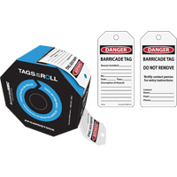 &eacute;tiquettes de danger pour barricade, Papier cartonn&eacute;, 3" la x 6-1/4" h, Anglais FMT Sales Ltd