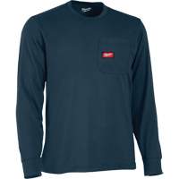Gridiron Long-Sleeved Pocket-T-Shirt, Men's, Small, Blue FMT Sales Ltd