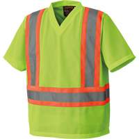 5993P T-shirt de s&eacute;curit&eacute; en maille, Polyester, Petit, Jaune lime haute visibilit&eacute; FMT Sales Ltd