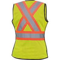 489 Veste de s&eacute;curit&eacute; d&eacute;tachable haute visibilit&eacute;, Jaune lime haute visibilit&eacute;, T-petit, Polyester FMT Sales Ltd