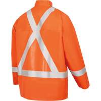 5990J Manteau de s&eacute;curit&eacute; imperm&eacute;able tr&egrave;s robuste ignifuge et r&eacute;sistant aux arcs &eacute;lectriques, Petit, Orange haute visibilit&eacute;, 11 cal/cm² FMT Sales Ltd