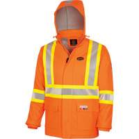 5884 Manteau imperm&eacute;able ignifuge et r&eacute;sistant aux arcs &eacute;lectriques avec capuchon Flash-Gard, Petit, Orange haute visibilit&eacute;, 51 cal/cm² FMT Sales Ltd