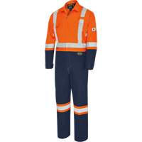 7702BBT FR-Tech&reg; 2-Tone Safety Coverall, Size 40 (Tall), Navy Blue/Orange, 10 cal/cm² FMT Sales Ltd