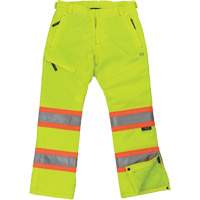 Pantalon de s&eacute;curit&eacute; isolant et extensible pour femmes, Polyester, T-petit, Jaune lime haute visibilit&eacute; FMT Sales Ltd