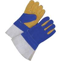 Gants pour soudeur doubl&eacute;s avec poignet de 5", Cuir de vache refendu, Taille 2T-Grand FMT Sales Ltd