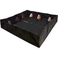 IBX Wall Pop-Up Berm, 268 US gal. Capacity, 6' W x 6' L x 12" H, Snap-Up Bracket FMT Sales Ltd