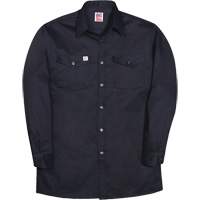 Long-Sleeve Industrial Work Shirt, Men's, Small, Navy Blue FMT Sales Ltd