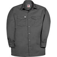 Premium Long-Sleeve Work Shirt, Men's, Small, Charcoal FMT Sales Ltd