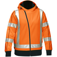 Bisley&reg; X-Back Women's Contoured Full Zip Hooded Sweatshirt with Sherpa Lining, Small, High Visibility Orange FMT Sales Ltd