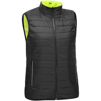 Bisley&reg; X-Back Women's Contoured Reversible Puffer Vest, High Visibility Lime-Yellow, Small, Polyester FMT Sales Ltd