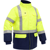 Bisley&reg; X-Back Extreme Cold Jacket with Navy Bottom, Polyester, High Visibility Lime-Yellow, Small FMT Sales Ltd
