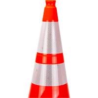 Premium Traffic Cone, 28", Orange, 4" & 6" Reflective Collar(s) FMT Sales Ltd