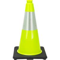 Premium Traffic Cone, 18", Lime Green, 6" Reflective Collar(s) FMT Sales Ltd