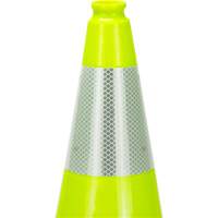 Premium Traffic Cone, 18", Lime Green, 6" Reflective Collar(s) FMT Sales Ltd