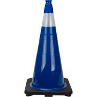 Premium Traffic Cone, 28", Blue, 4" Reflective Collar(s) FMT Sales Ltd