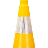 Premium Traffic Cone, 28", Yellow, 4" Reflective Collar(s) FMT Sales Ltd