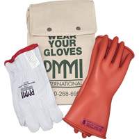 Rubber Electrical Insulating Glove Kit, ASTM Class 0, Size 8, 11" L FMT Sales Ltd