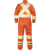Fire-Resistant Coverall with High-Visibility Bands, Size Small, Orange FMT Sales Ltd