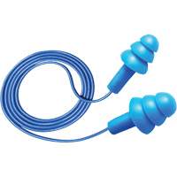Bouchons d'oreilles d&eacute;tectables et r&eacute;utilisables Hush 50-25, Avec cordon, Taille unique, Vrac - Boîte, NRR dB 25 FMT Sales Ltd