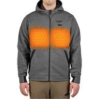 M12 Heated Hoodie with Battery, Men's, X-Large, Grey, Poly-Cotton FMT Sales Ltd