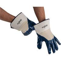 Gants &agrave; poignet de s&eacute;curit&eacute; de poids lourd, 11/2T-Grand, R&ecirc;vetement Nitrile, Enveloppe en Coton FMT Sales Ltd