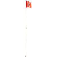Heavy-Duty Safety Whip, Threaded Mount, 8' High, Orange with Reflective X FMT Sales Ltd