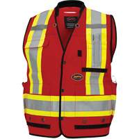 6678 High-Visibility Antimicrobial Mesh-Back Surveyor Vest, Red, Small, Polyester FMT Sales Ltd