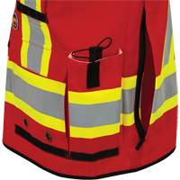 6678 High-Visibility Antimicrobial Mesh-Back Surveyor Vest, Red, Small, Polyester FMT Sales Ltd