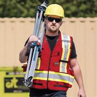 6678 High-Visibility Antimicrobial Mesh-Back Surveyor Vest, Red, Small, Polyester FMT Sales Ltd