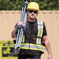 6679 High-Visibility Antimicrobial Mesh-Back Surveyor Vest, Black, Small, Polyester FMT Sales Ltd