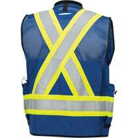6681 High-Visibility Antimicrobial Mesh-Back Surveyor Vest, Royal Blue, Small, Polyester FMT Sales Ltd