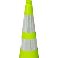 Premium Traffic Cone, 36", Lime Green, 4" & 6" Reflective Collar(s) FMT Sales Ltd