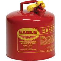 Safety Can for Flammables, Type I, Galvanized Steel, 5 US gal., Red, FM Approved/UL/ULC Listed FMT Sales Ltd