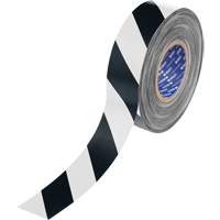 Ruban de marquage pour plancher ToughStripe Max, 2" x 100', Polyester, Noir et blanc FMT Sales Ltd