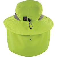 Chapeau de garde forestier 8934 Chill-Its avec prot&egrave;ge-nuque, petit/moyen, Lime haute visibilit&eacute; FMT Sales Ltd