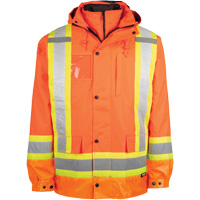 High-Visibility 7-in-1 Jacket, Polyester, High Visibility Orange, X-Small FMT Sales Ltd
