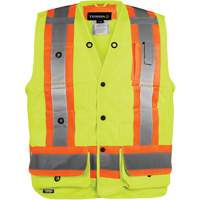 Veste haute visibilit&eacute; pour arpenteur, Orange haute visibilit&eacute;, Petit, Polyester FMT Sales Ltd