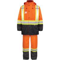 High-Visibility 150-Deniers Rain Suit, Polyester, Small, High Visibility Orange FMT Sales Ltd