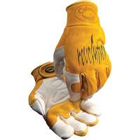 Gants de soudeur TIG/MIG de premi&egrave;re qualit&eacute; Caiman avec fermeture &agrave; boucles & crochets, Cuir de vache refendu, Taille Moyen FMT Sales Ltd